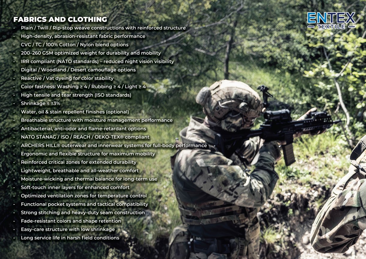 Military and tactical garments